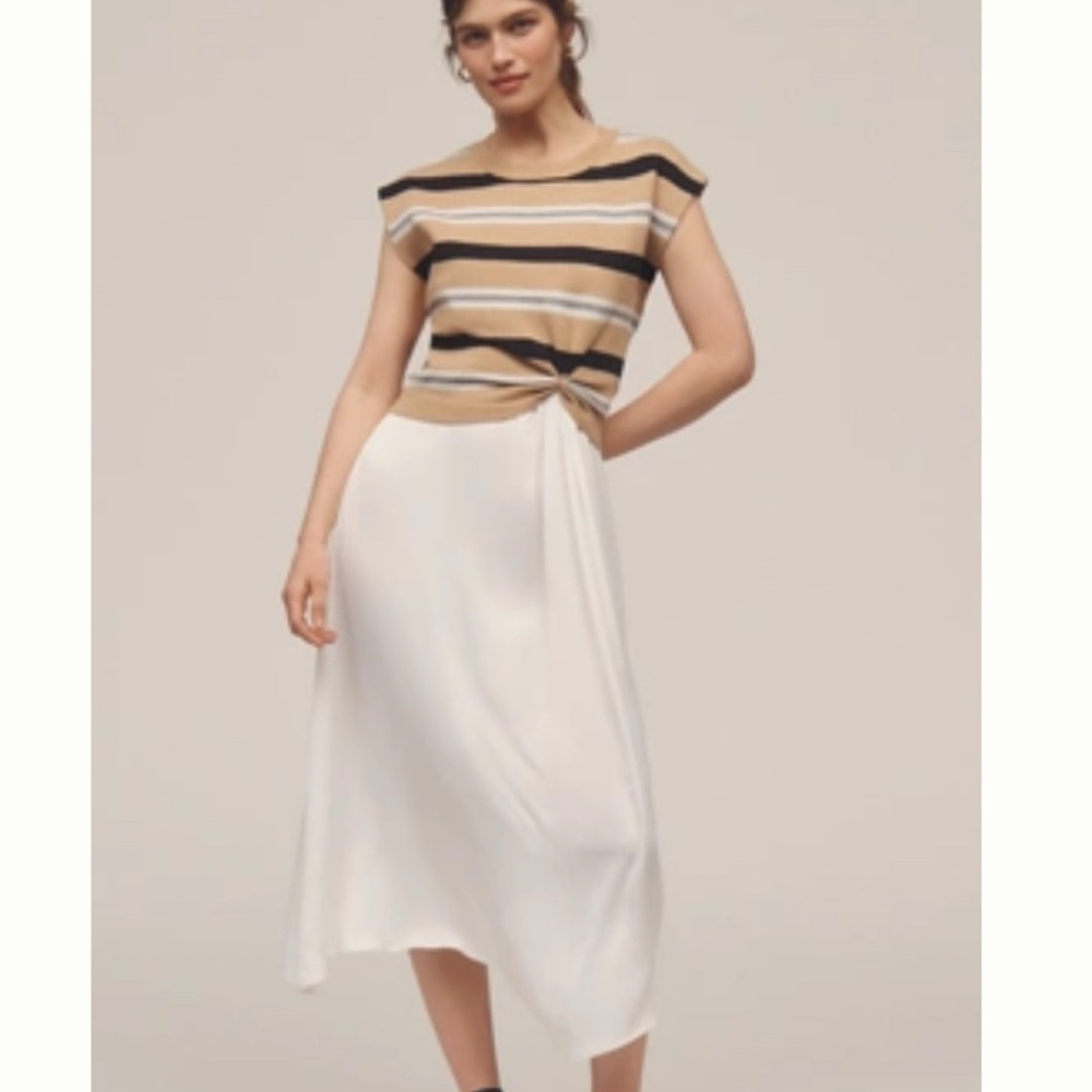 Anthropologie Gemini Cap-Sleeve Twofer Dress — Sweater & Tank Dress Set